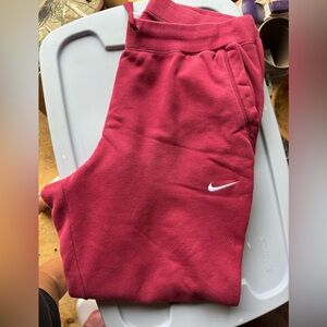 Nike Red Sweatpants Relaxed Fit Wide Leg